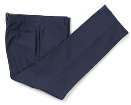 Santorelli Dress Pants Mens 41 X 35 Blue Luxury Serge Wool Romeo Slacks ... - £35.25 GBP