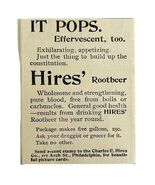 Hires Root Beer Soda Pop 1894 Advertisement Victorian It Pops Beverage A... - €17,28 EUR