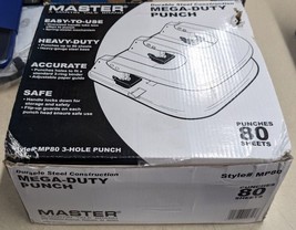 Master MP80 Mega-Duty Three-Hole Punch 80-Sheet Capacity - £70.11 GBP