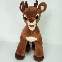 Rudolph The Red Nosed Reindeer Build A Bear Workshop 17&quot; Light Up Nose W... - £26.66 GBP