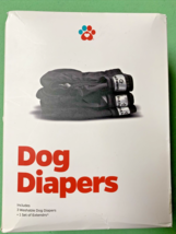 Pet Parents DOG DIAPERS Medium 3pk Washable Reusable Black New Large. - £10.19 GBP
