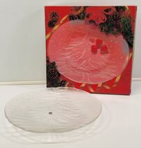 *B) Vintage Christmas Mikasa Crystal Noel Tree Hostess Platter 14.5" Glass - $19.79