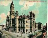 Post Office Building Baltimore Maryland MD 1908 DB Postcard C12 - £3.07 GBP