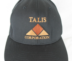 TALIS CORPORATION YUPOONG FLEXFIT SIZE L-XL BLACK BASEBALL CAP HAT AMERI... - $10.41