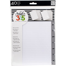 Me  My Big Ideas Create 365 The Happy Planner Lined  Graph Paper Black Stripes - £18.88 GBP
