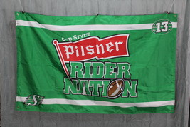 Saskatchewan Roughrider Flag - Rider Nation Pilsner Promo - Double Sided Flag - £30.66 GBP