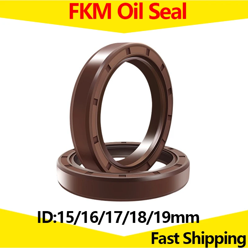 2Pcs FKM Fework Oil Seal ID 15mm 16mm 17mm 18mm 19mm OD 21-47mm Thickness 4-10mm - £37.97 GBP