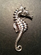 Seahorse Pin/Brooch Sterling Silver Beadster Hallmark - £27.91 GBP