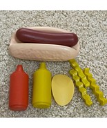 Pretend Play Food Hot Dog Chip Fries/Ketchup &amp; Mustard Set - $14.40