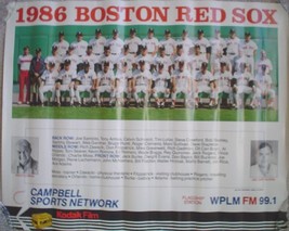 1986 Boston Red Sox Team Poster Roger Clemens American League Champions Season - £1.59 GBP