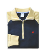 Brooks Brothers Mens Navy Blue Two Tone Cotton 1/2 Zip Sweater, M Medium... - £62.19 GBP