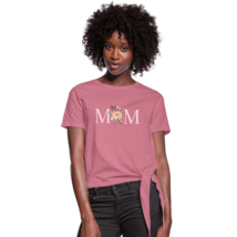 Mom Floral Pattern Women&#39;s Knotted T-Shirt - $24.99