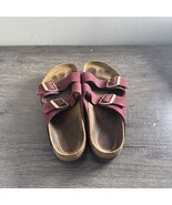 BIRKENSTOCK Arizona Burgundy Suede Sandals Size 8.5 Zinfandel Leather - $743.56 MXN