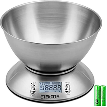Digital Cook Food Scale Stainless Kitchen Ingredients Food Portion Weight Bowl - £30.80 GBP