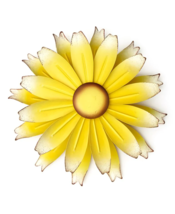 Hanging ~ Detailed ~ Metal Wall SPINNING Flower ~ 2 Layers ~ 12&quot; Dia. ~ YELLOW - £23.86 GBP