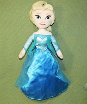 22&quot; Disney Princess Elsa Frozen Plush Doll Blue Dress Stuffed Character Toy - £8.88 GBP