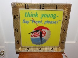 Vintage Think Young Say “Pepsi, Please!” Pepsi Cola Clock - $450.45