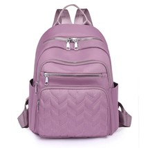 Casual Ox Backpack Women Waterproof School Bag Quality Ladies Travel Bag Solid C - £136.96 GBP