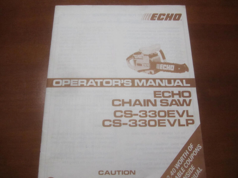 ECHO CS330 CHAIN SAW Manual Operator&#39;s Manual - $13.99