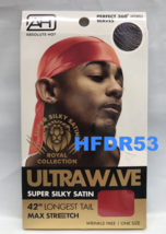 AH ULTRA WAVE SUPER SILKY SATIN DURAG 42&quot; LONGEST TAIL HFDR53 RED - £2.84 GBP