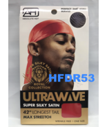 AH ULTRA WAVE SUPER SILKY SATIN DURAG 42&quot; LONGEST TAIL HFDR53 RED - $3.59
