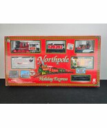 North Pole Express Christmas Animated Musical Train Set Open Box Tested ... - $54.40