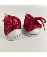 Build A Bear Workshop Pink Sparkle Sneakers Shoes Glitter Bear Clothes Pair - $20.24 CAD