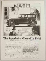 1925 Print Ad Nash Light Six 2-Door Sedan with 7 Bearing Motor - $16.33