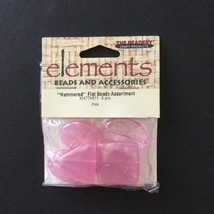 Elements Hammered Flat Beads Assortment 6 Pieces Pink - The Beadery - £4.64 GBP