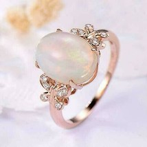 2.50Ct Oval Cut Fire Opal Vintage Engagement Ring 14K Rose Gold Finish - £79.61 GBP