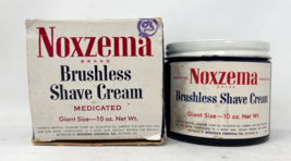 Vintage Noxzema Brushless Shave Cream 10 oz Cobalt Blue Jar In Box NOS Prop - £27.93 GBP