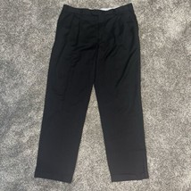 Kirkland Pants Men 40 x 32 Black Pleated Straight Leg Dress Trouser - £15.81 GBP