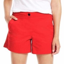 Nautica Women&#39;s Size 10 Bright Red Mid Rise Twill Shorts NWT - £12.20 GBP