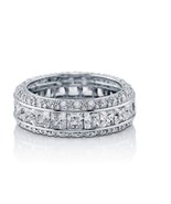 Sterling Silver AAAA Cubic Zirconia Channel Set Eternity Ring  - €20,69 EUR