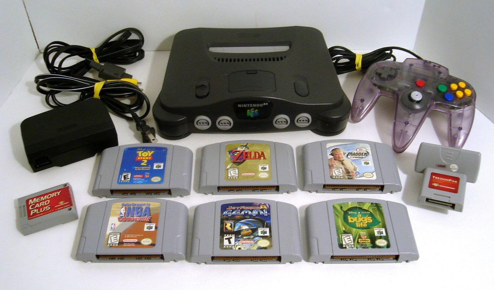 Nintendo 64 Console N64 + Games Jet Zelda, Force Gemini, A Bug's Life, Toy Story - £102.18 GBP