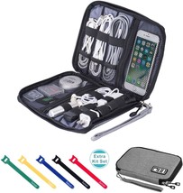 Waterproof Portable Electronic Organizer For Usb Cable Cord, Phone Charger, - £21.20 GBP