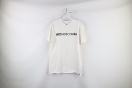 Vintage DC Shoes Mens Medium Spell Out Skateboarding Short Sleeve T-Shirt White - £30.92 GBP