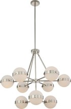 Chandelier KALCO TACOMA Casual Luxury 2-Tier Tiered 9-Light Frosted 3000K Bulb - £4,492.85 GBP