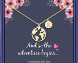 Graduation Gifts for Her, 14K Gold Plated Graduation Necklace Disc Doubl... - $26.96