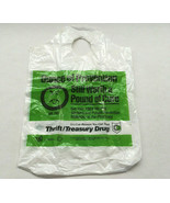 Vintage defunct thrift treasury drug store Mr Yuk green plastic shopping... - $29.80 CAD