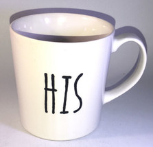 “His”Oversized 16oz Stoneware Barrel Coffee/Tea Cup Mug-4 1/4”Hx4”W-NEW-SHIP24HR - £15.44 GBP