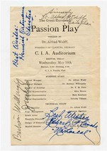 Great European Passion Play Program Cast Signed CIA Auditorium Denton Te... - £14.01 GBP