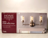 Home Decorators Ayelen 22 in. 3-Light Brushed Nickel Bathroom Vanity Light - £30.91 GBP