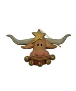 Longhorn Steer Christmas Ornament Cow Rancher Happy Star Cowboy Western ... - £12.69 GBP