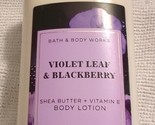 Bath &amp; Body Works Violet Leaf and Blackberry Lotion 8 oz - £7.43 GBP