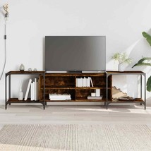 Industrial Wooden Large Wide Rectangular TV Cabinet Stand Unit With Metal Frame - £88.93 GBP+
