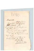 1885 Handwritten Letter F Durkel Readville Massachusetts MA Genealogy - $37.12