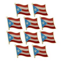 10 PUERTO RICO FLAG PINS 0.5&quot; Puerto Rican Lapel Pin Hat Tie Tack Badge ... - £10.46 GBP