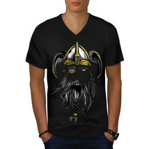 Viking Warrior Axe Shirt Face Battle Men V-Neck T-shirt - £10.38 GBP