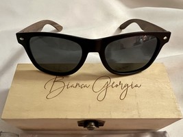 Bianca Georgia Que Sera Sera Sunglasses Wood Temples Unisex - £39.83 GBP